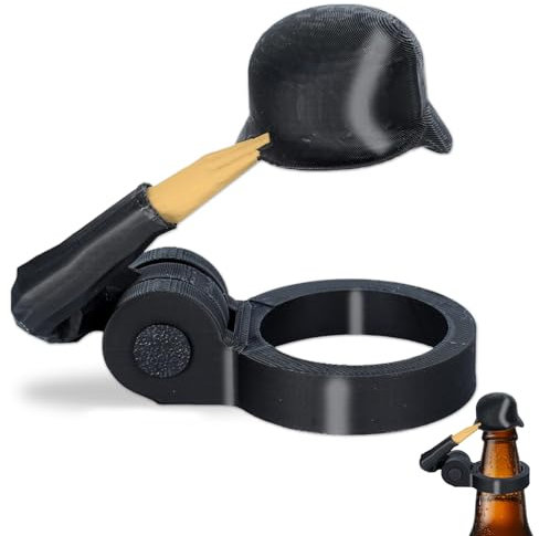 Bierflaschenhelm mit Soldatengruß Bierflaschen Helm Flaschenverschluss Bierflaschen Kronkorken Bierhelm Toppers Interessant und Kreativ, Wiederverwendbar, Staubdicht