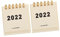 Sewroro 2 Stück 2022 Notizkalender Mini Schreibtisch Home Office Schule 2022 Jahreskalender 2022 Standkalender Mini Tagesplaner Planer Staffeleikalender 2022 Kleiner