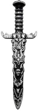 1 Stück Dolch Kunststoff,Piraten Dolch,Silberner Fake Messer,Piratensäbel Requisite,Piratenschwert,Nicht Scharf Spielzeug Messer für Kinder Piratenkostüm Zubehör,Piratenparty Requisiten