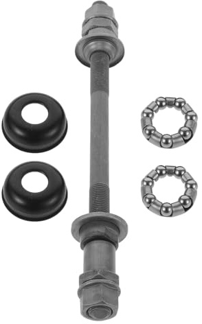 OHPHCALL Titanlegierung Fahrrad Hinterachse mit Kugellager und Achsschale 180mm Graue Hinterradnabe für Mountainbike Reparatur und Offroad Einsatz