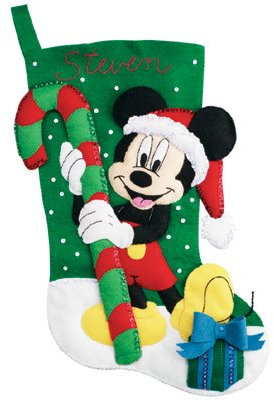 Mickey Mouse Stocking Felt Applique Kit - 18 Long