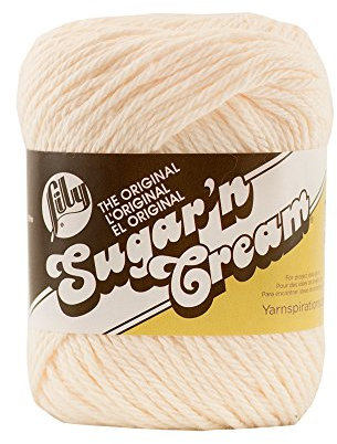 LILY Sugar 'n Cream Garn, Soft Ecru, 60 ml