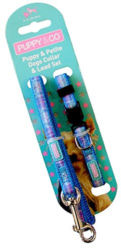 Other Pup & Co Nylon Puppy Set Tartan Blue 10mm X20-30cm (120cm)