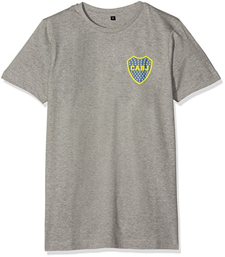 Boca Juniors Herren Fußballtrikot Boca Logo, Halbarm, Rundhals-Ausschnitt, 100% Baumwolle, Blau, Medium (EU)