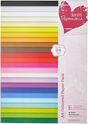 Docrafts Pepermania Coloured Paper Pack A4