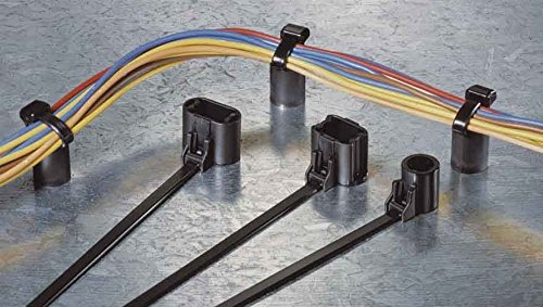 HellermannTyton 155-30602 T50SSBS5OT-E-PA66HS-BK Kabelbinder 160mm 4,60mm schwarz mit Spreizanker 50