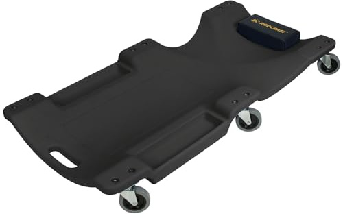Rodcraft RSF02 KFZ Werkstatt-Rollbrett, 90 kg Tragkraft | Montageliege, 6 Lenkrollen, nur 15 mm Höhe, Ausgeschnittener Armbereich, Tragfähigkeit bis 90 kg