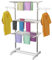 HOMCOM Séchoir à Linge étendoir Pliable Ailes latérales Utilisation intérieure et extérieure 142 x 55 x 152 cm 3 Niveaux