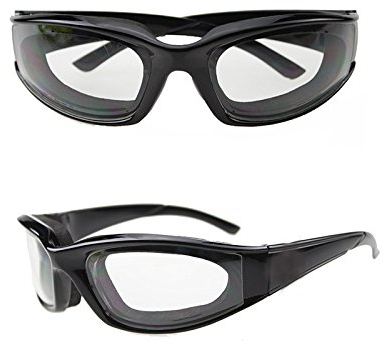 ele ELEOPTION Zwiebel Schutzbrille dauerhafte Winddichte staubdicht Zwiebel-Brille Augen Protector (Schwarz)