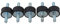 CNBTR M8 Double Ends Screw Silentblock for Air Compressor 30x15mm Pack of 5