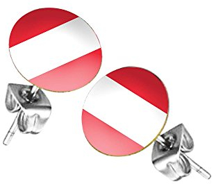 Taffstyle Fanartikel Ohrringe für Fußball WM & EM - Österreich