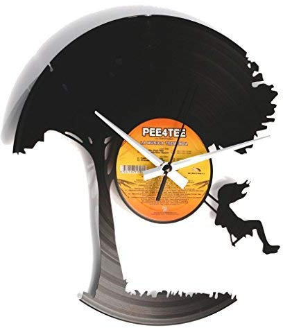 DISC'O'Clock Shallplattenuhr I Don't Wanna Grow Up - Lautlos Wanduhr, einfach aufzuhängen. 100% Made in Italy Handwerkliches Produkt