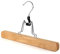 The Hanger Store 5 Wooden clamp coat hangers with felt lining for trousers