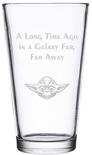 Chichi Gifts Star Wars Zitat Pint Glas mit Yoda-Bild