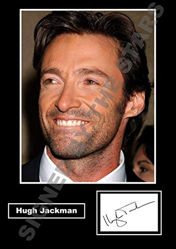 Atemberaubender Qualitäts-Fotodruck, Hugh-Jackman, signiert, signiert.