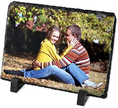Schiefertafel mit Foto und Text konfigurieren und selbst gestalten ab 21,90€ Schieferplatte mit Bild Spruch personalisieren Liebe Papa Mama Hochzeit Herz Kreuz Gedenktafel Grabschmuck