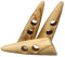 BOTIBOTON - 12 natürliche Holzknöpfe für Mantel, Jacke, Nähzubehör oder Bastelarbeiten - 2 Modelle (Horn und Fass) - 4 Größen - naturfarben, zwei Löcher - Hergestellt und versandt aus Spanien