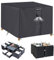 RICHIE Gartenmöbel-Abdeckungen, Wasserdicht, Garten-Outdoor-Tischabdeckung, 125x125x71cm, Strapazierfähig, 600D-Oxford-PVC, Atmungsaktive Beschichtung Für Möbelsets (Grau 125x125x71cm)