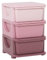 HOMCOM Kids Storage Units with 3 Drawers 3 Tier Chest Vertical Dresser Tower Toy Organiser for Nursery Playroom Kindergarten Pink