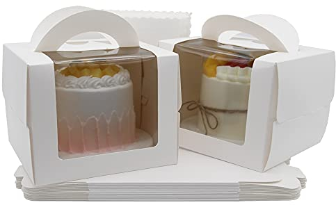 La Llareta Tortenkarton, 15 Stück/4 Zoll Cake Boxes Pappe, für Hochzeit Party, Geburtstag Kuchen, Kekse, Cupcakes, Muffin