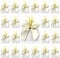 24 Stück Satinschleifen Weihnachtsbaum 6 cm Satin mit Befestigungs-Clip (Creme)