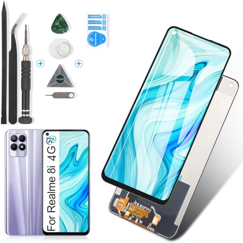 RongZy Pantalla para Realme 8i 4G RMX3151 Pantalla Táctil LCD Kit de Pantalla de Repuesto Ensamblaje Digitalizador de Reemplazo con Herramientas(Negro)