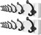 WEBI Garderobenleiste,Wandgarderobe Holz mit 8 Haken Gusseisen,Garderobenhaken Wand Garderobe Hakenleiste,Kleiderhaken Wand für Mäntel,Jacken,Weiß,2 Stück