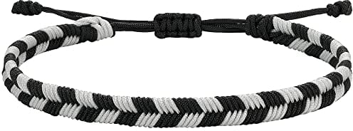 JENDEAR SHINE Geflochtenes Seil Armband für Herren, Verstellbares Handgeflochtenes Kariertes Armband, Geschenk für Herren.