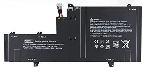 AKKEE OM03XL Laptop Battery for HP EliteBook X360 1030 G2 13.3 Series OMO3XL HSTNN-IB7O 863167-171 863280-855 863167-1B1 HSN-I04C HSTNN-IB70 11.55V 57Wh 3Cell