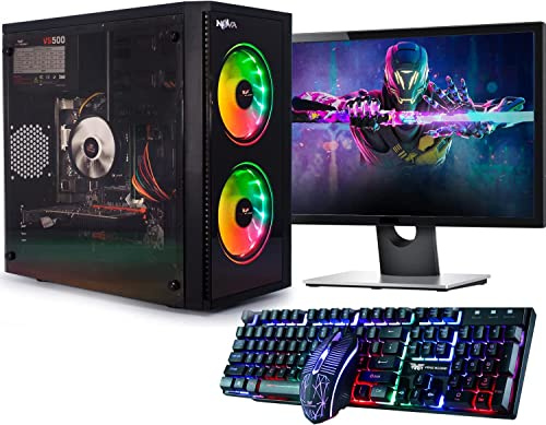 Veno Scorp Gaming PC Bundle 22” Set : Intel Core i5-16GB RAM, GTX 1650 4GB Graphics Card, 1TB HDD, Windows 11, Wi-Fi, Nova 2 x ARGB FANS (Renewed)