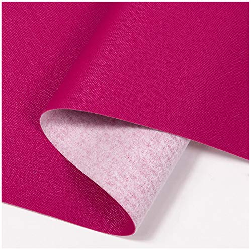 SAVAAL Leder Stoff Rose Red Kunstleder，1,2mm Dick Leder Stoff Autositz Fahrzeug Polster Stoff Autositzbezug，140cm*100cm(Multi-Size Optional)(Size:4M)