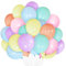 HYKJNBW 12-Zoll-Pastell-Luftballons, 50 Stück mehrfarbige Regenbogen-Luftballons Latex-Luftballons für Kinder, Mädchen, Frauen, Geburtstagsfeier