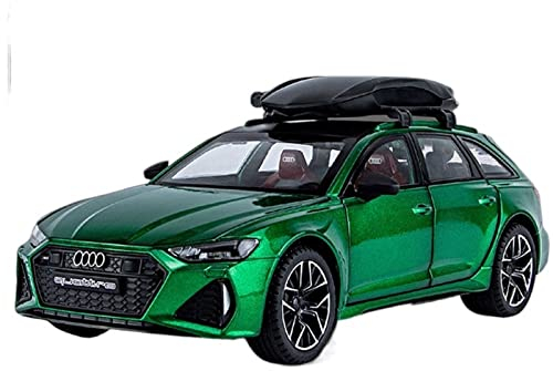 RCESSD Modelle sammeln 1:24 Für Audi RS6 Avant Wagon Druckgusslegierung Modellauto Fertigauto Nachbildung Spielzeugauto Vollständig Geöffnet Modell aus Druckguss (Farbe : Grün)