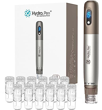 Hydra Pen H3 Microneedling-Stift mit 12 Patronen, professioneller Serum-Applikator, Mikro-Nadelmaschine, elektrischer Dermapen-Mikronadel-Derma-Stempel