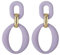 SIXDUTON Ohrringe Creole für Damen, Ovale Acryl Neon Statement Ohrringe für Frauen, Groß Hypoallergen Bunte Modeschmuck Geschenk für Kostümzubehör Karneval Mottoparty (Lila)