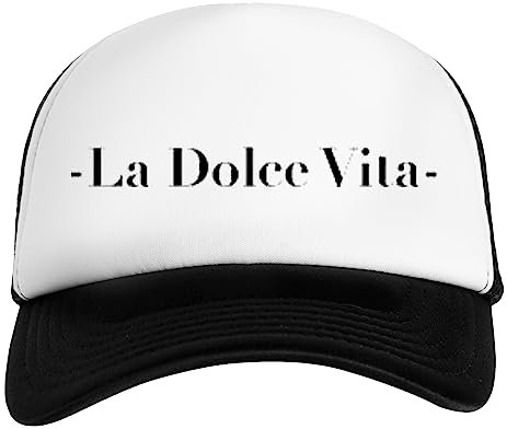 La Dolce Vita Weiß Schwarz Unisex Kinder Baseball Cap Kids White Black