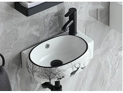 Mini Waschbecken Klein Waschbecken Gäste Wc Porzellan Keramik Eckwaschbecken Wandhalterung Waschbecken Ovales Badezimmer Gefäß Waschbecken Weißes Gefäß Waschbecken Waschtisch Mit Überlauf (heißer Und