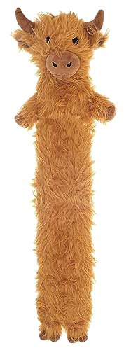 Olivia Rocco Extra Long Hot Water Bottle with Super Soft Unicorn Pug Cover 72 cm Thermotherapy 2L Pure Natural Rubber Winter Gift, Highland Cow