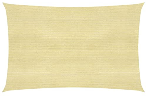 KTHLBRH Sonnensegel 160 g/m² Beige 2x2.5 m HDPE, Sichtschutz Zaun, Balkonmarkisen, Balkonsichtschutz - Privatsphäre und stilvolle Dekoration für Ihren Balkon