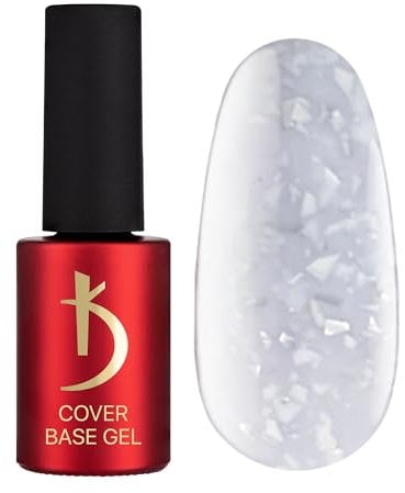 Kodi Professional - Esmalte Semipermanente - Lechoso Gris Camuflaje Brilliante Copos - Esmaltes Semipermanentes para Uñas -7ml- Base Gel Cover Milky Grey Flakes - Base Coat - UV LED