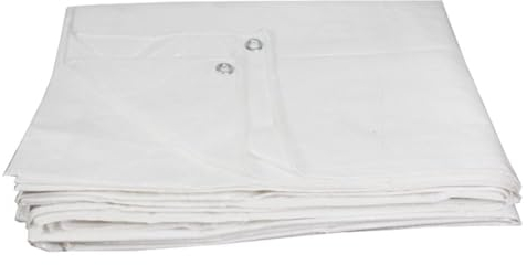 Lacers JaffaLine Gewebeplane - Robuste & wasserdichte Abdeckplane in verschiedenen Größen und Farben für optimalen Schutz im Outdoor-Bereich (Weiß, 6x8m)