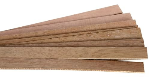 Listelli in compensato da 3 mm, lunghezza 50 cm, confezione da 10 pezzi, lunghezza (cm): circa 51 cm