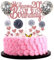 Jrzyhi happy 20th birthday cake topper for women 20 years old Hello 20 years rose gold black cake topper 20 year old cake topper 20 year old woman glitter cake topper for 20 years old