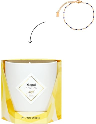 MY JOLIE CANDLE - Bougie parfumée Monoi des Iles Collier Or et Noir Les Essentielles 36H