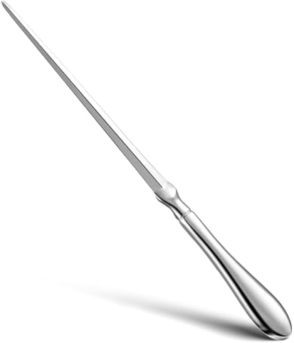 Brieföffner Edelstahl Briefumschlagöffner Messer Metall Brieföffner Umschlagöffner Box Cutter für Pappe Papier Schneiden Schachtel Büro Zuhause Schulbedarf (Silber)
