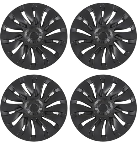 Rimblades Felgenschutz 16-20 Zoll Radkappen, 4 Stück mattschwarze Radkappen, schwarzer Lenkradfelgenschutz, Außenzubehör wljdp240510(Color:,Size:17inch)