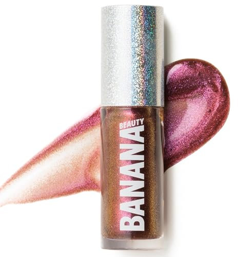 Banana Beauty 3D Glitter Lipgloss Disco Diva – Plumping Lipgloss mit Juicy Look – Nicht klebende Formel – Lipglos mit Maracuja-Öl – Glänzender Lip Gloss – Must Have Beauty Zubehör