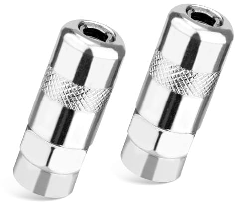 2pcs Grease Gun Couplers, Grease Gun Nozzle Tip Steel High Pressure Grease Gun Coupler Tips Replacement 1/8 NPT Thread Grease Nipples Ends Fittings Accessories Fits Standard 1/8 NPT Grease Hoses