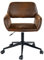 39F FURNITURE DREAM Vintage-Bürostuhl aus Wildleder, höhenverstellbar, 5 Rollen, für Kinder, die von zu Hause aus Arbeiten, Braun, 56,5 x 57,5 x 75-85 cm