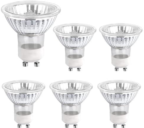 Blakapoo 6 Stück Gu10, Mr16 Glühbirne 230V, Warmweiß Dimmbar 2700K, Breiter Abstrahlwinkel 38°, Reflektor Glühbirnen für, Garteneinbauleuchten, Badezimmerleuchten, Schrankleuchten